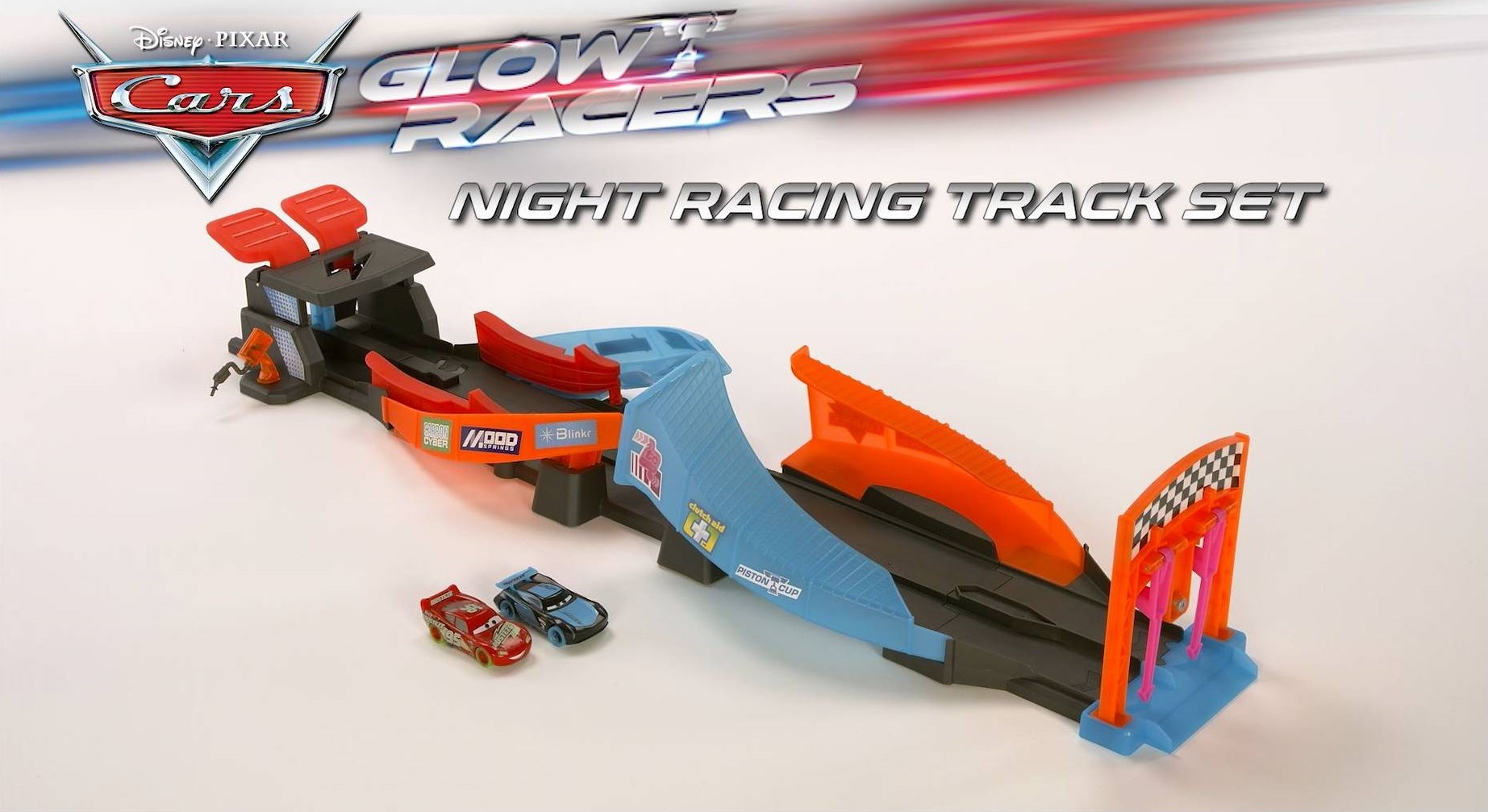Mattel Disney and Pixar Cars Glow Racers Track Set, Launch & Criss